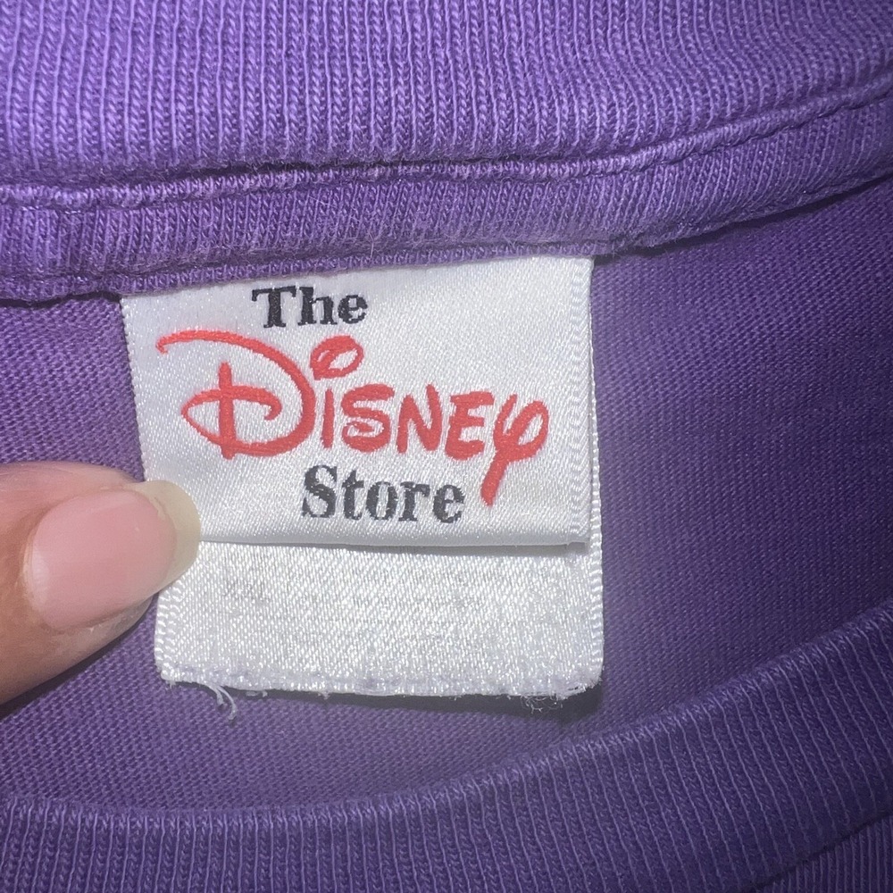 VTG Disney T Shirt Men 2XL XXL Purple Eeyore Tigger Pooh Embroidered Pocket Tee - Picture 4 of 8